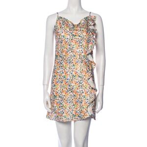 Zac Posen Girls Floral Ruffle Satin Dress NWT